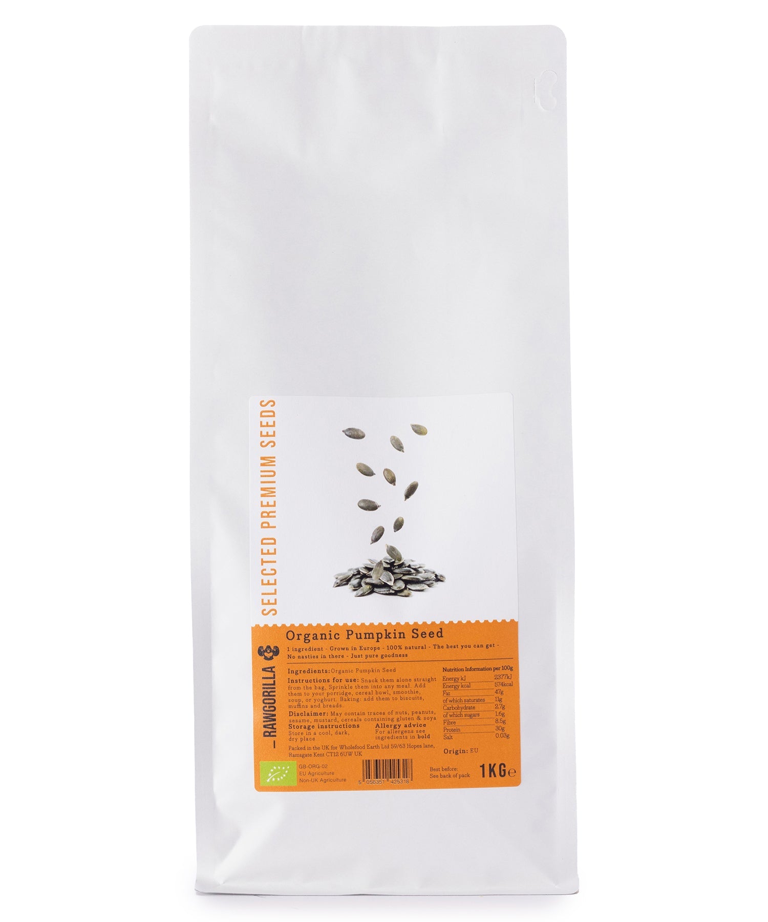 Organic Pumpkin Seed - RAWGORILLA - 1kg by RawGorilla | The Hackers Market