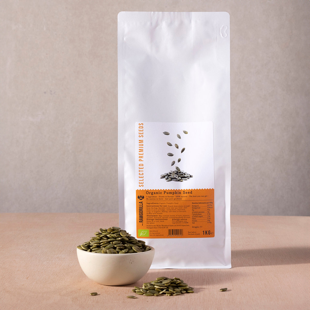 Organic Pumpkin Seed - RAWGORILLA - 1kg by RawGorilla | The Hackers Market