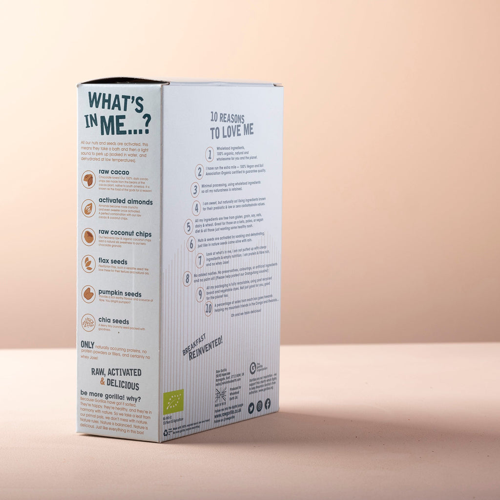 Organic Chocolate Granola Cereal Keto - 250g - RAWGORILLA by RawGorilla | The Hackers Market
