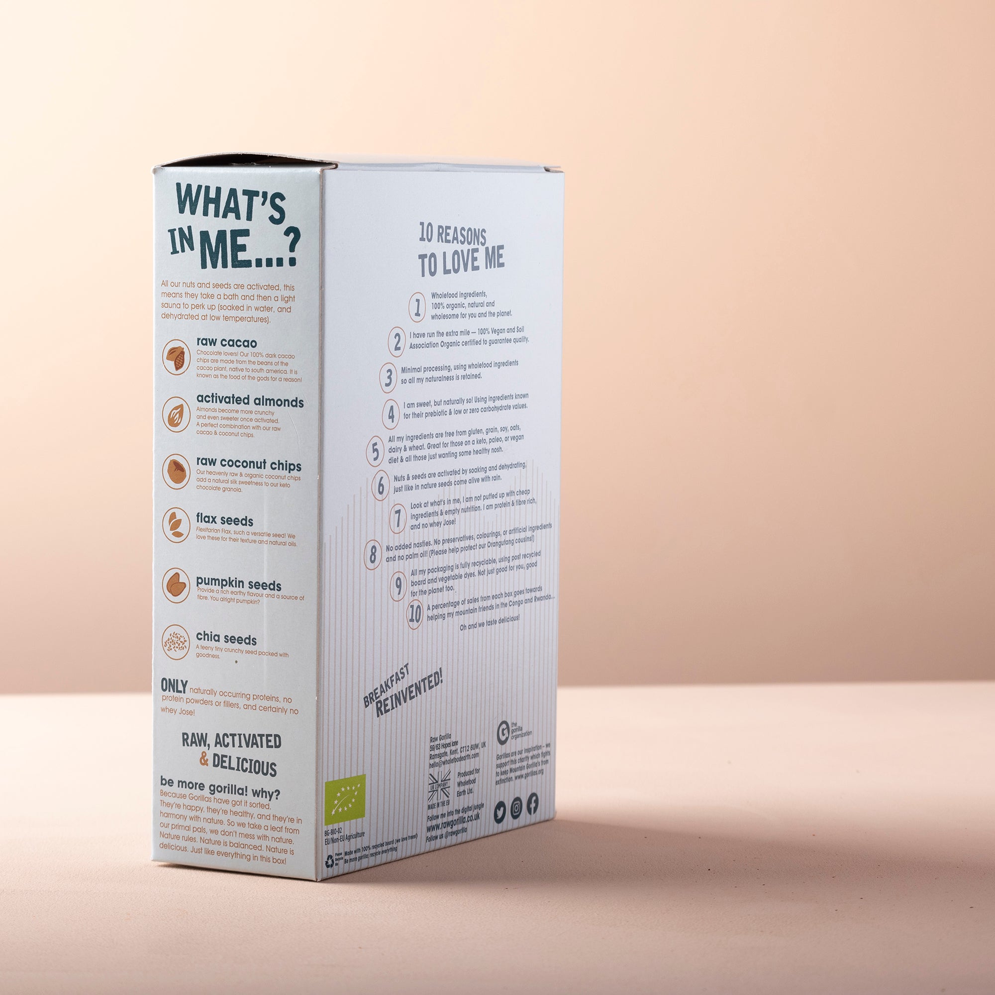 Organic Chocolate Granola Cereal Keto - 250g - RAWGORILLA by RawGorilla | The Hackers Market