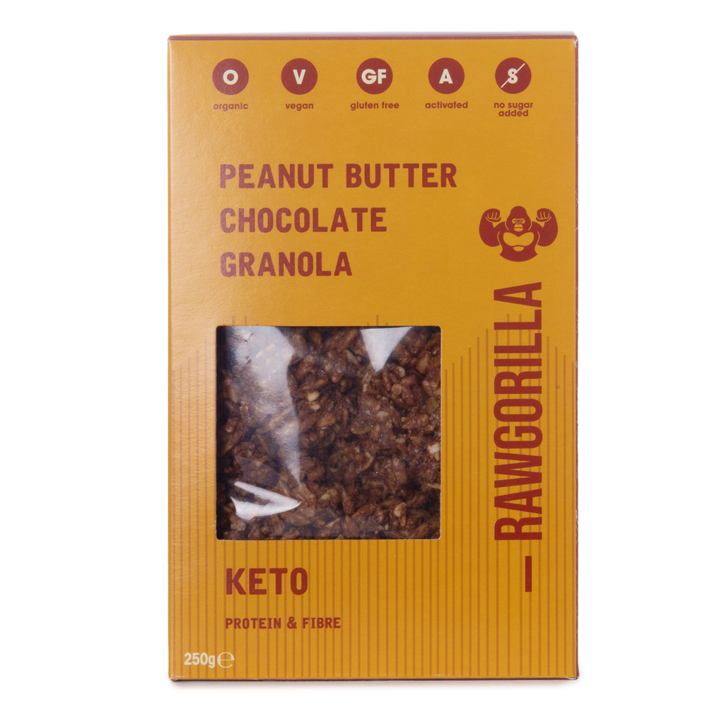 Keto Peanut Butter Chocolate Granola - 250g - Raw Gorilla by RawGorilla | The Hackers Market