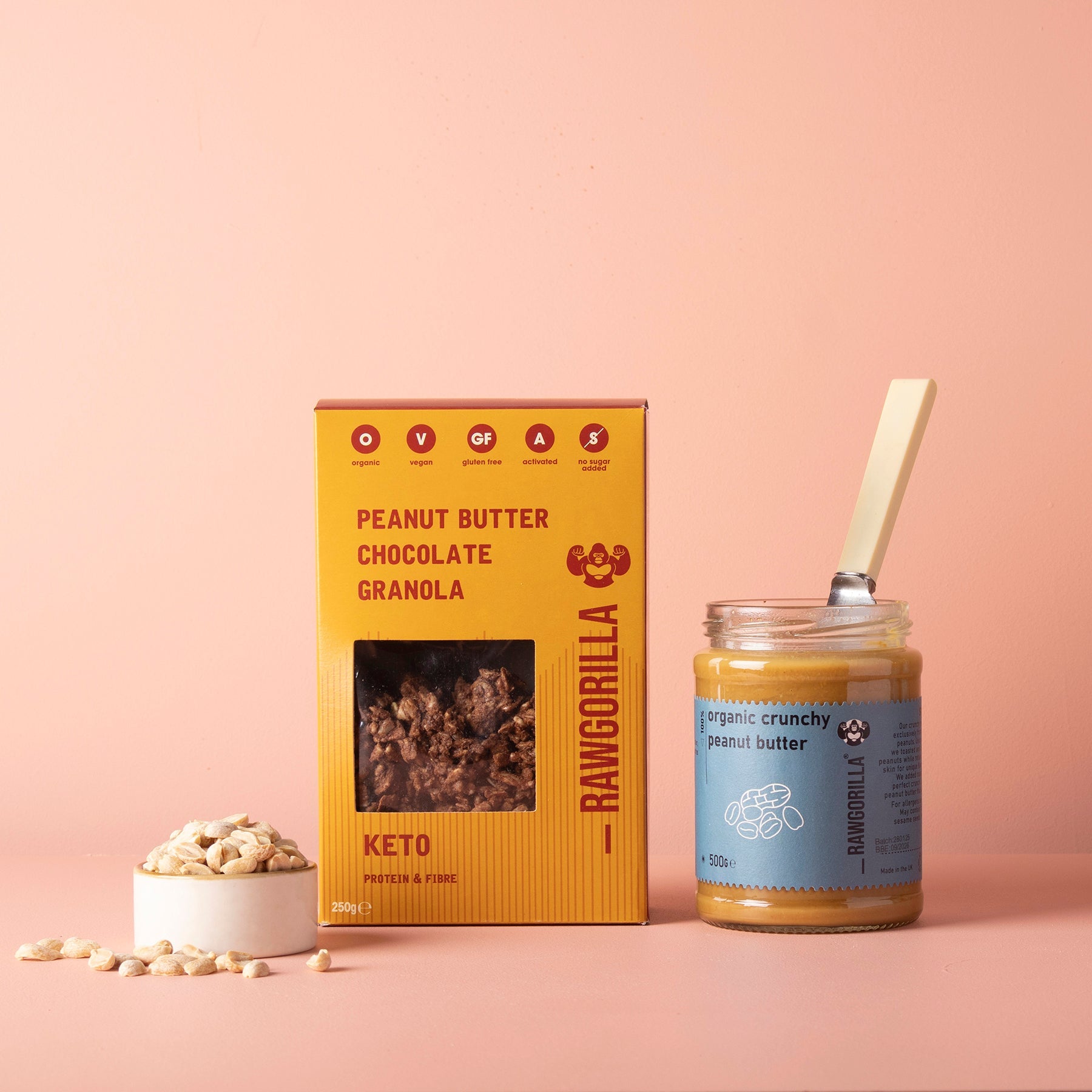 Keto Peanut Butter Chocolate Granola - 250g - Raw Gorilla by RawGorilla | The Hackers Market