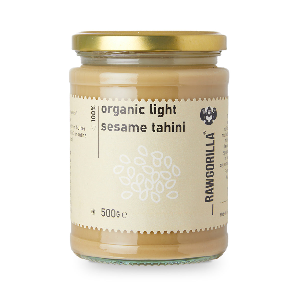 Organic Light Sesame Tahini - RAWGORILLA by RawGorilla | The Hackers Market