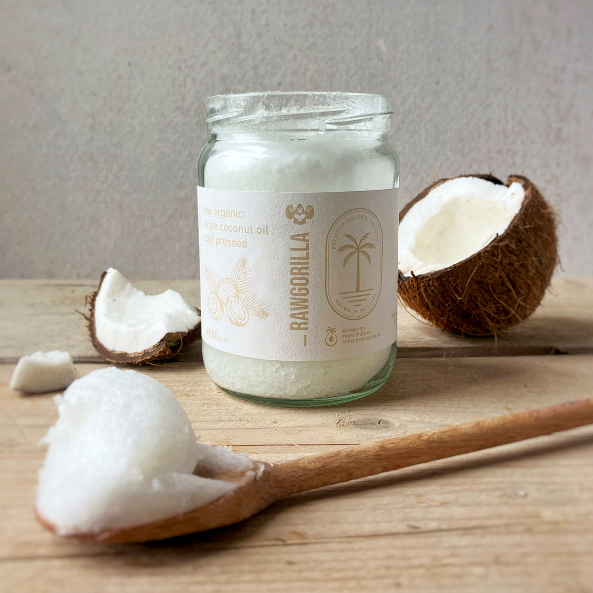 Raw Organic Virgin Coconut Oil - 500ml - RAWGORILLA by RawGorilla | The Hackers Market