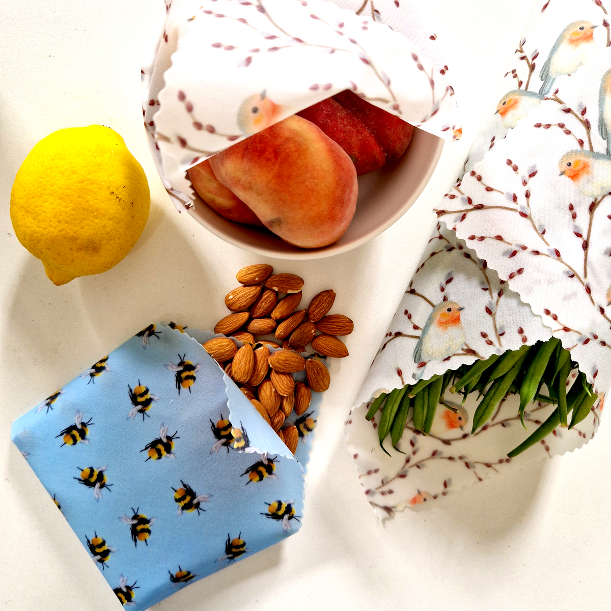 Classic Set of 3 beeswax wraps | Robins