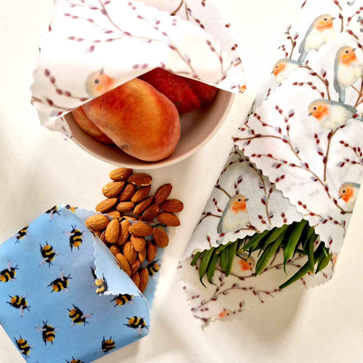 Earth Kind Set of 3 beeswax wraps | Robins