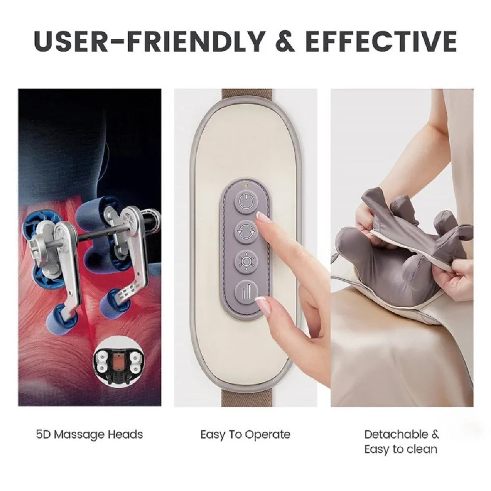 Breo N5 Mini – Patented 5D Shiatsu Neck & Shoulder Massager with Ergonomic Human-like Massage