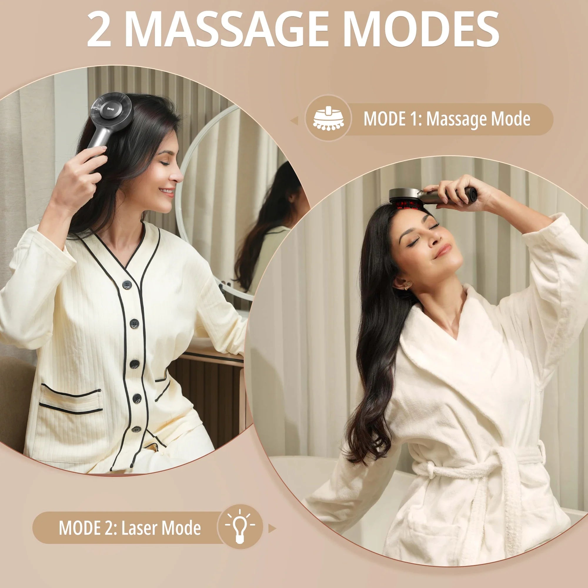 Breo LumiHeal Pro Hair Growth Massager - FDA-Cleared Low-Level Laser Therapy Scalp Massager with 72 Massage Bristles for Thinning Hair