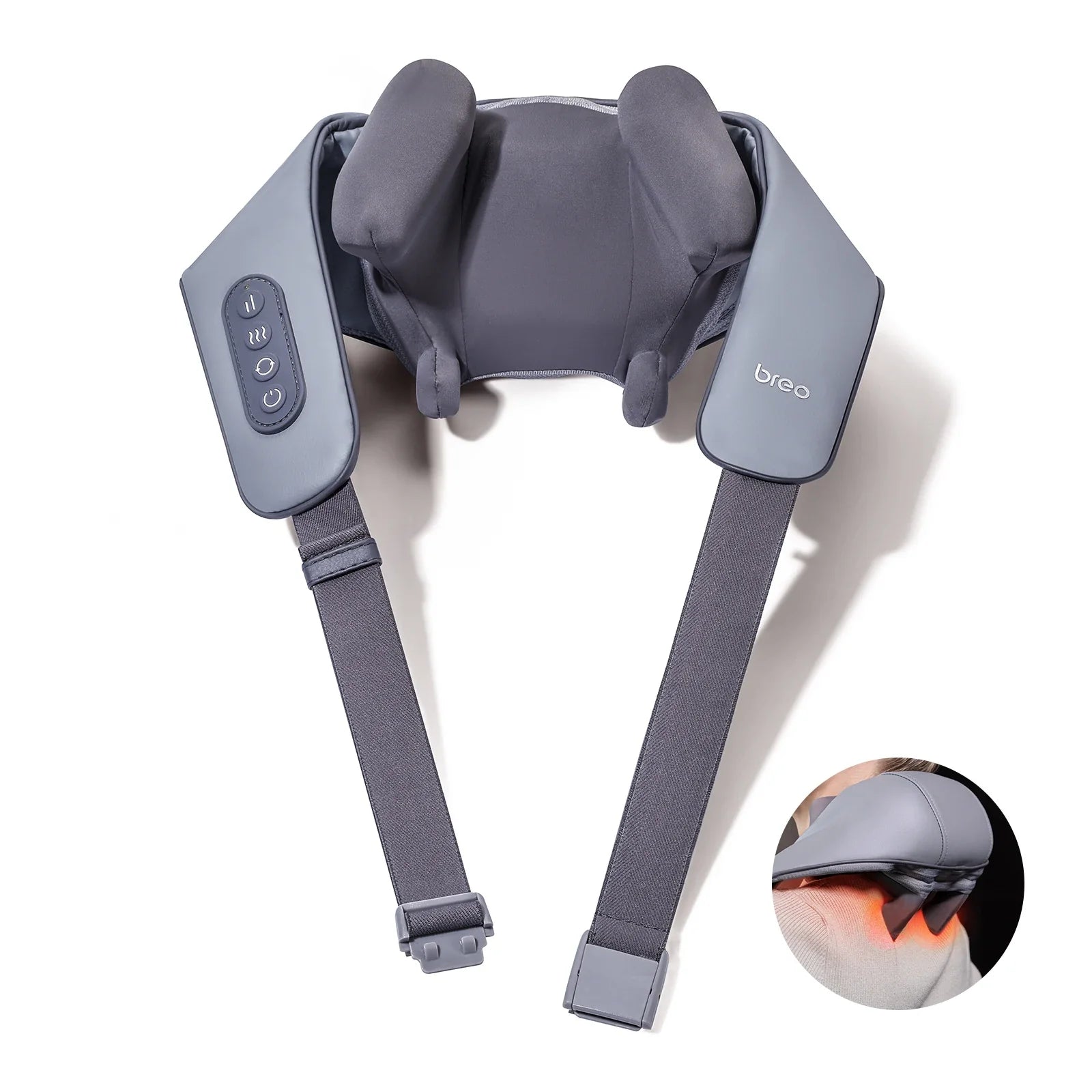Breo N5 Mini – Patented 5D Shiatsu Neck & Shoulder Massager with Ergonomic Human-like Massage