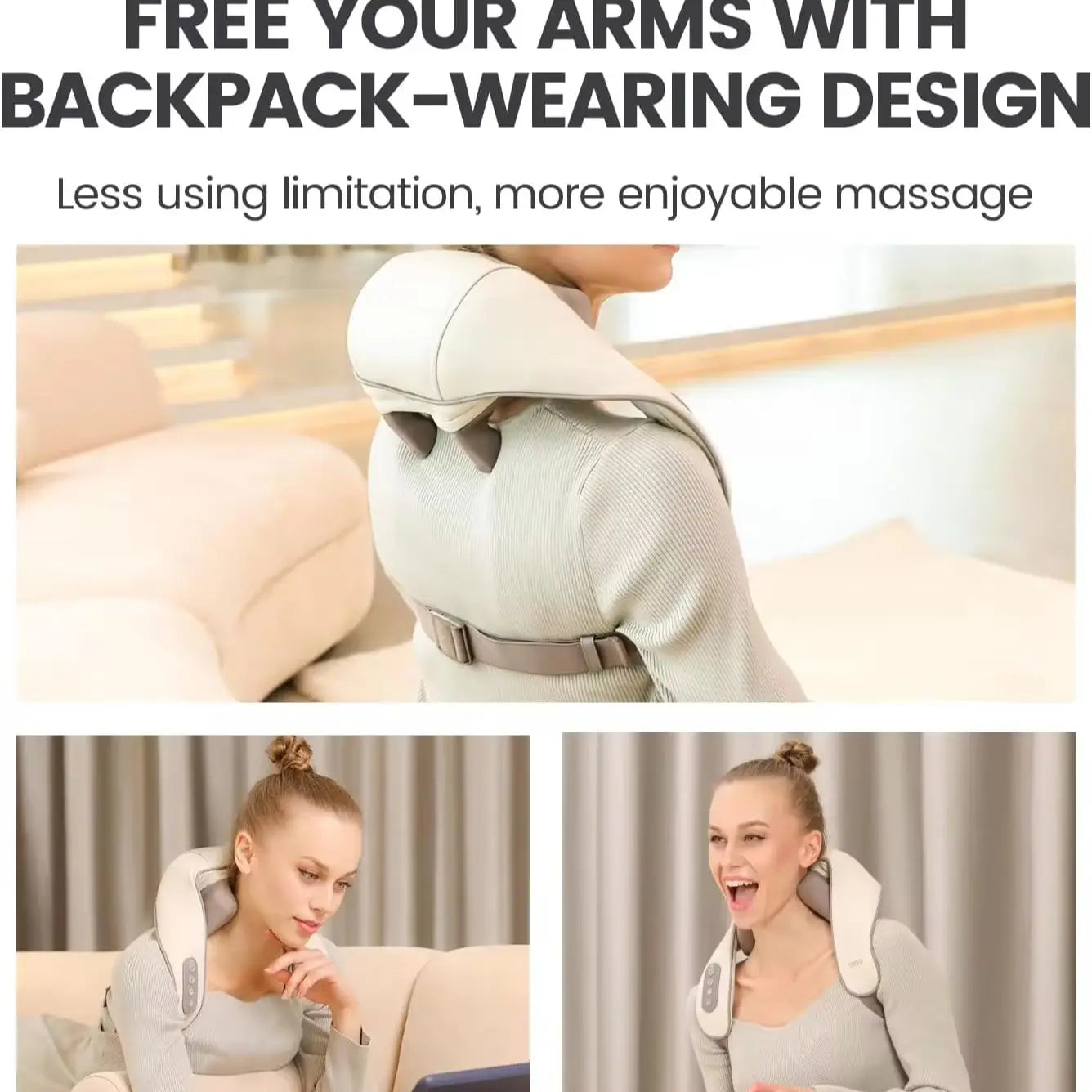 Breo N5 Mini – Patented 5D Shiatsu Neck & Shoulder Massager with Ergonomic Human-like Massage