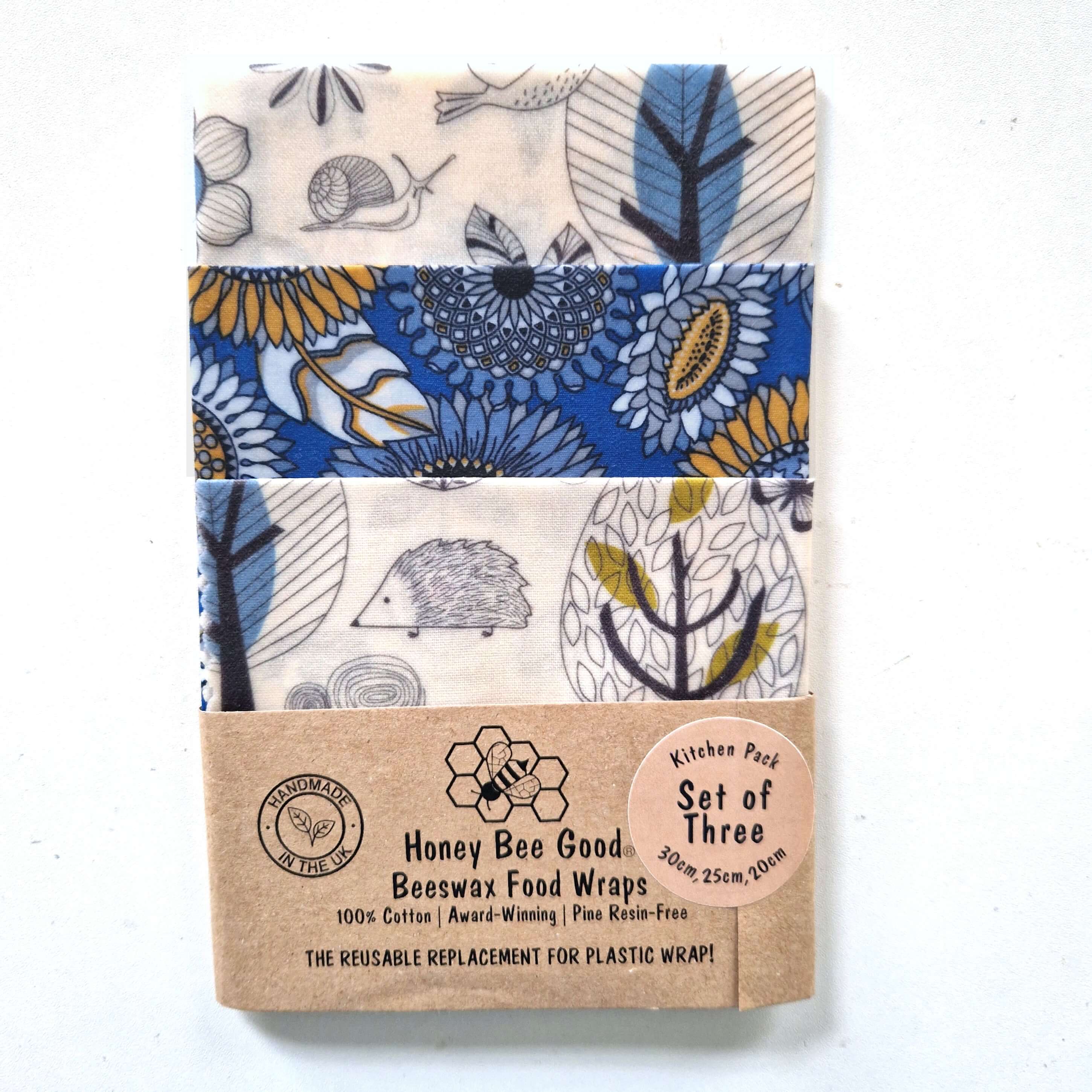 *Set of 3 Handmade Beeswax Wraps | Scandi