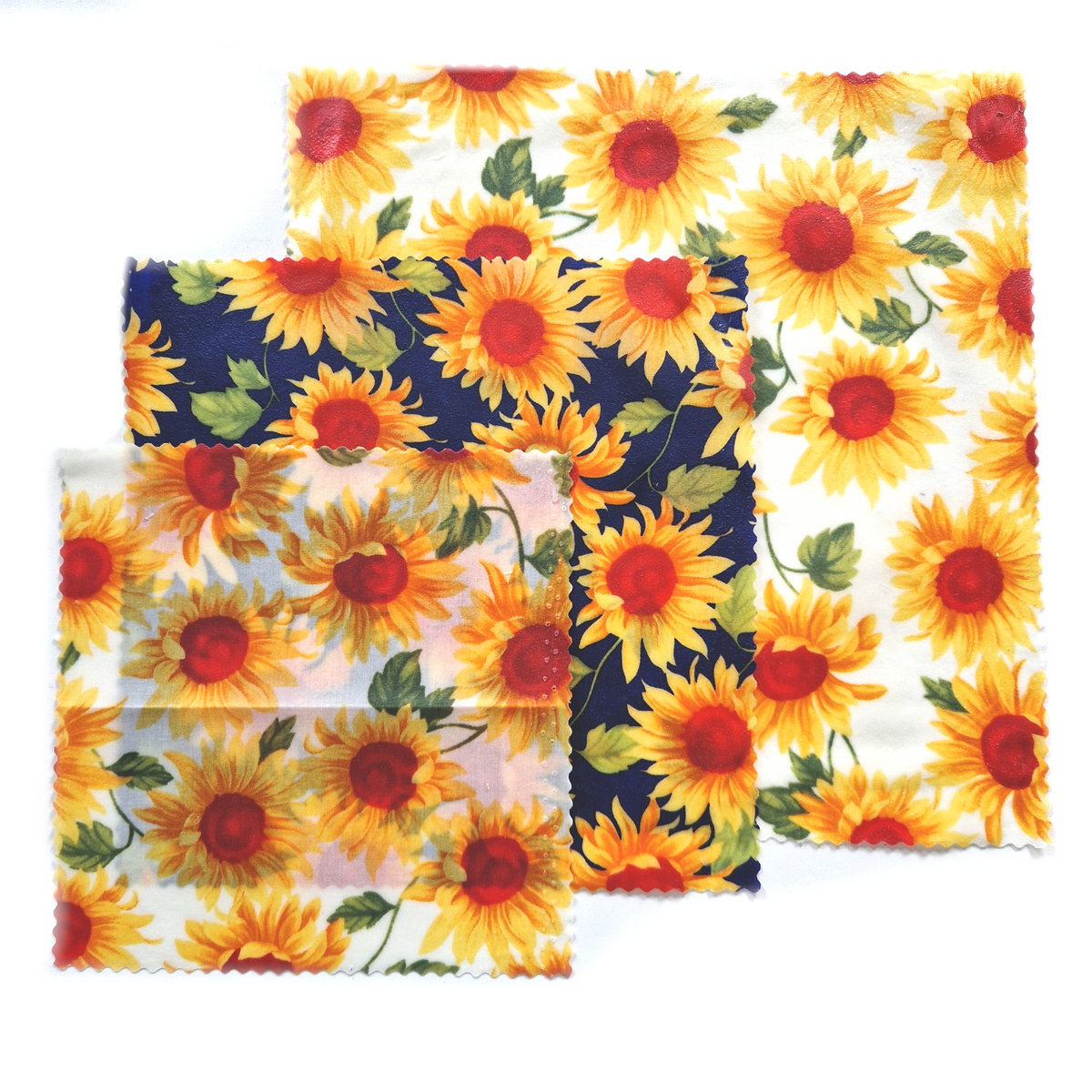 Classic Set of 3 Beeswax Wraps | Sunflowers