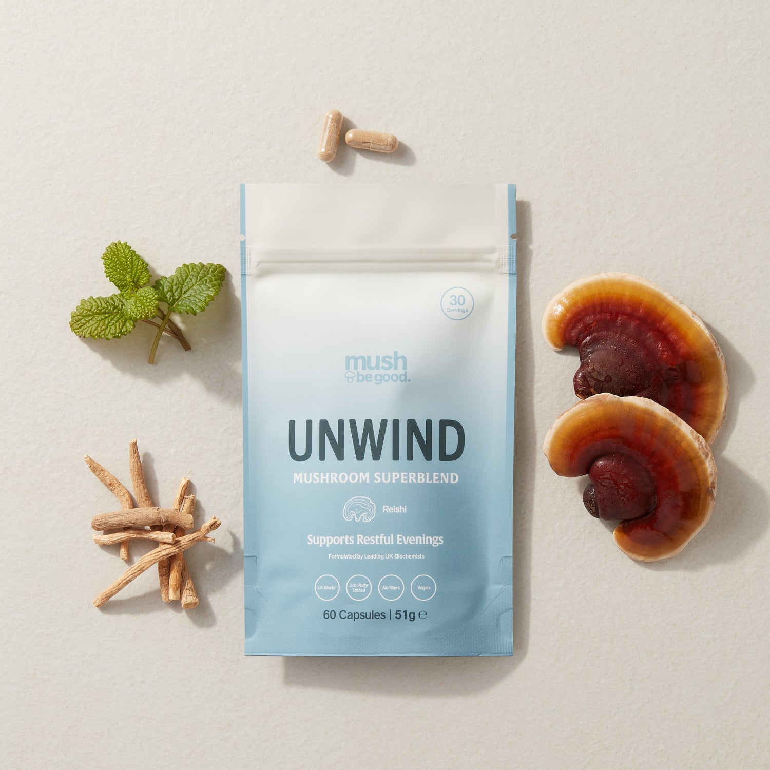 Unwind Superblend Capsules by itmushbegood | The Hackers Market