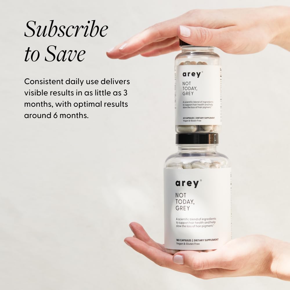 Not Today Grey - Daily Hair Supplement for Women & Men | Slow Greys & Repigment in 3–6 Months by Arey | The Hackers Market