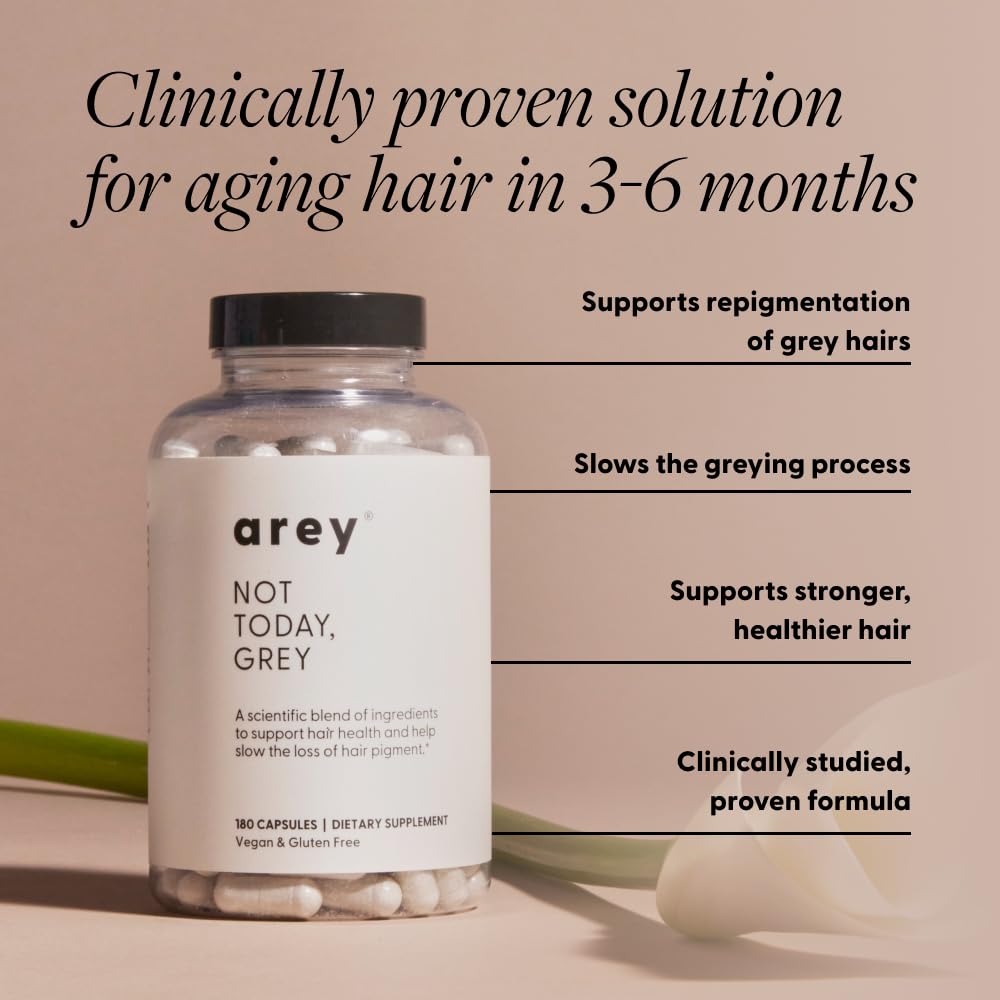 Not Today Grey - Daily Hair Supplement for Women & Men | Slow Greys & Repigment in 3–6 Months by Arey | The Hackers Market