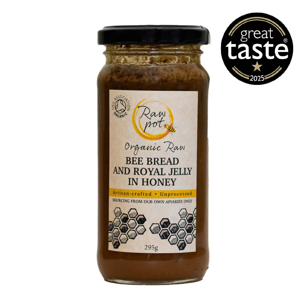 Organic Raw Bee Bread With Royal Jelly In Honey