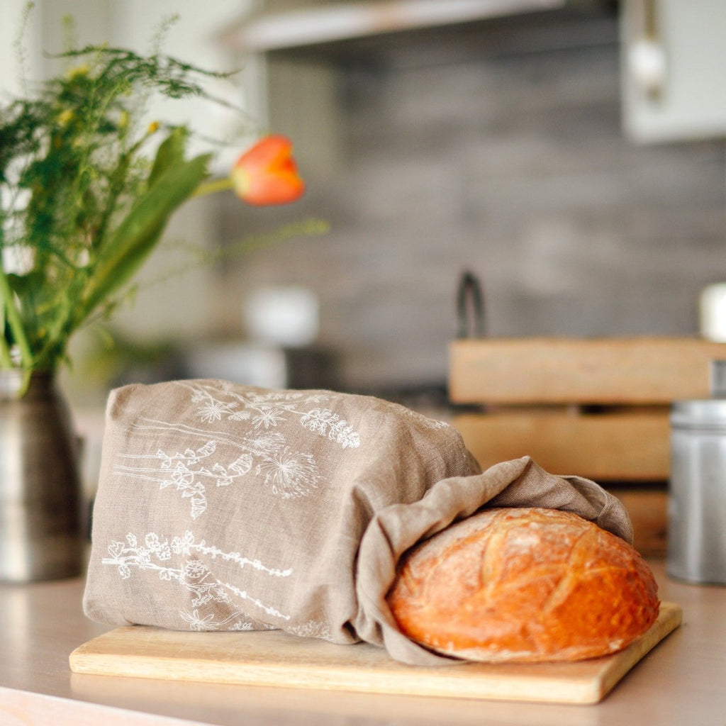 Breathable Linen Bread Bag Garden Design