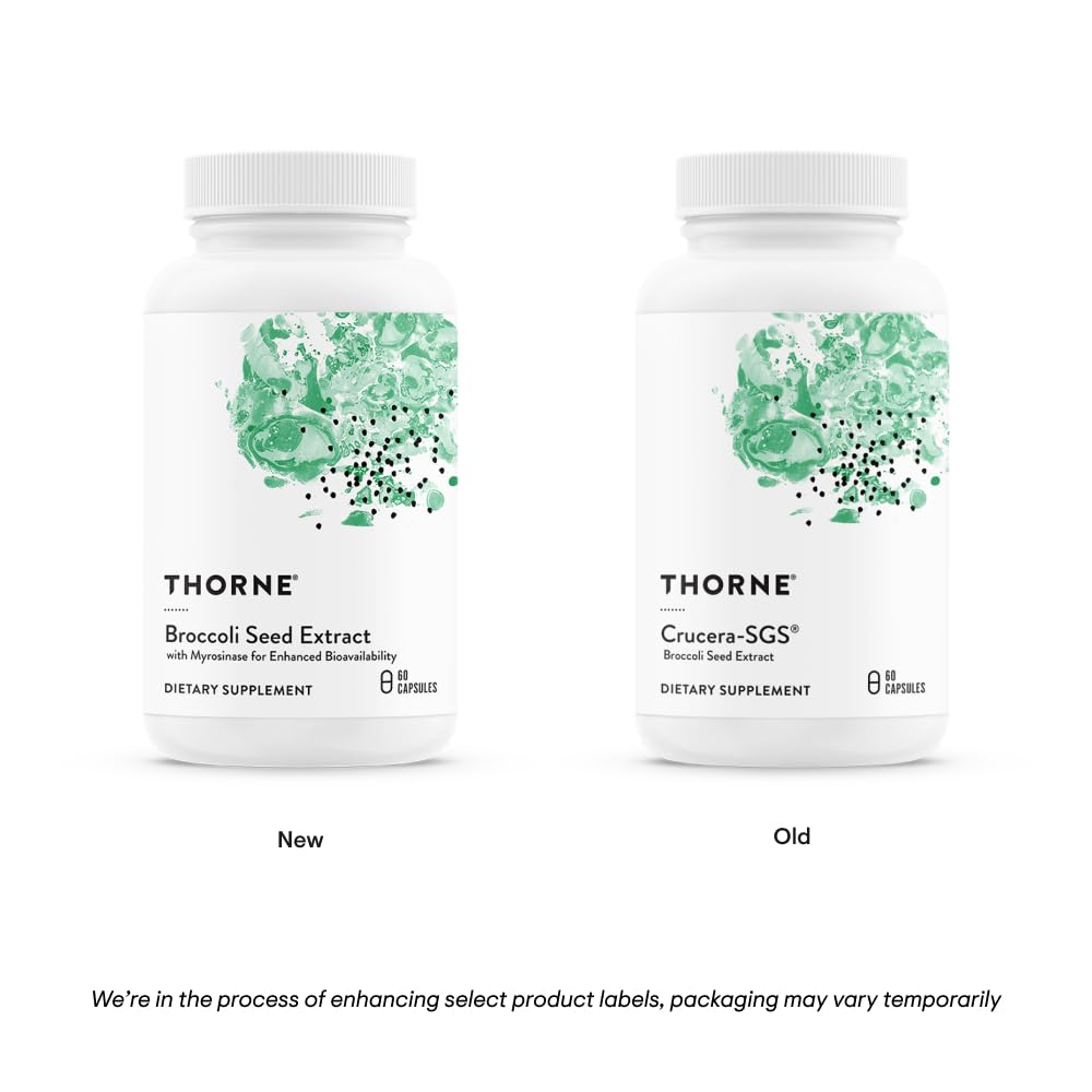 THORNE Broccoli Seed Extract (SGS) – Sulforaphane Glucosinolate, 60 Capsules | Antioxidant Support*