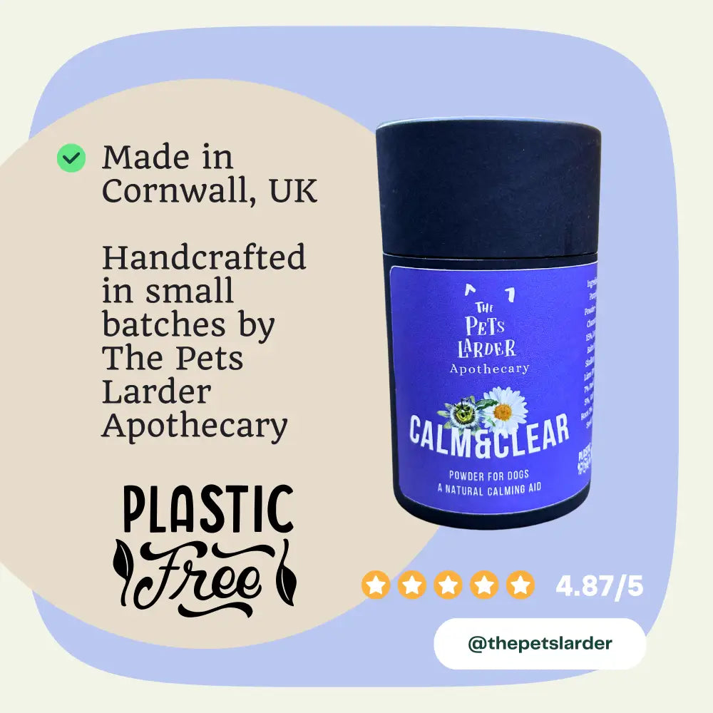 Calm & Clear – Natural Herbal Calming Supplement for Dogs by The Pets Larder | The Hackers Market