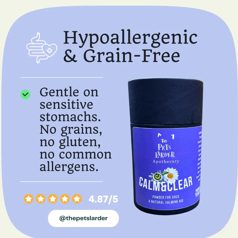 Calm & Clear – Natural Herbal Calming Supplement for Dogs by The Pets Larder | The Hackers Market