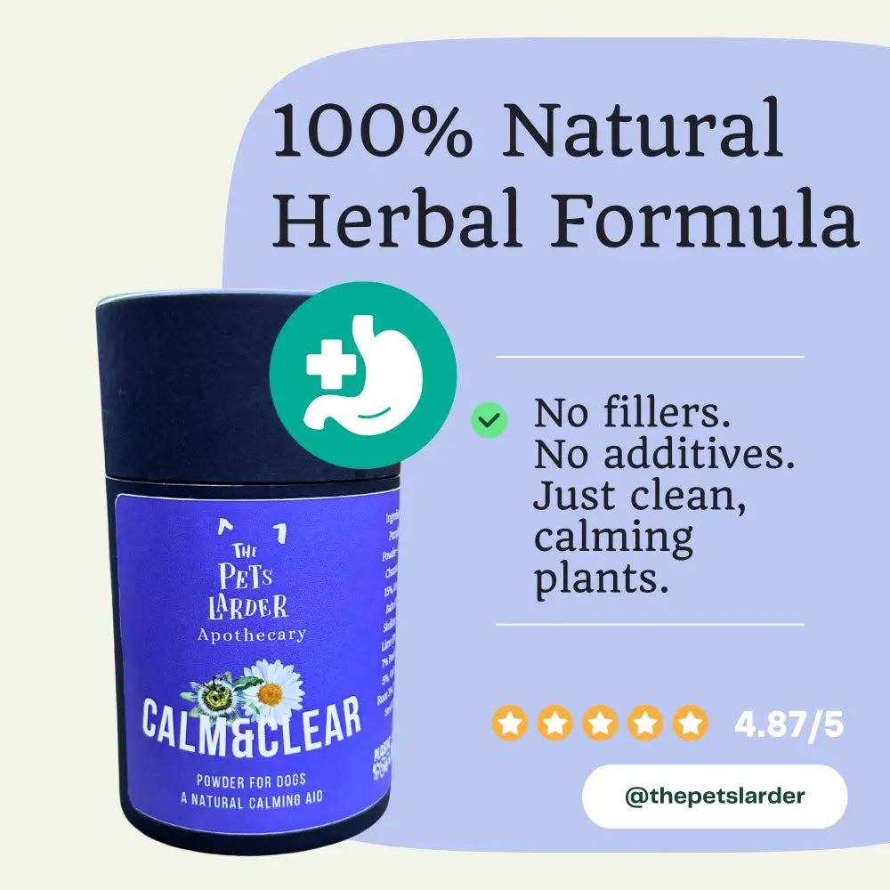 Calm & Clear – Natural Herbal Calming Supplement for Dogs by The Pets Larder | The Hackers Market
