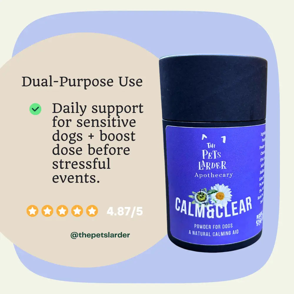 Calm & Clear – Natural Herbal Calming Supplement for Dogs by The Pets Larder | The Hackers Market