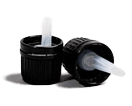 Cap, Matte Black Tamper Evident Dropper Large (2.0mm) to fit 10 ml, 30 ml, 50 ml and 100 ml Glass
