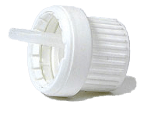 Cap, White Plastic Tamper Evident Dropper Large (2.0mm)