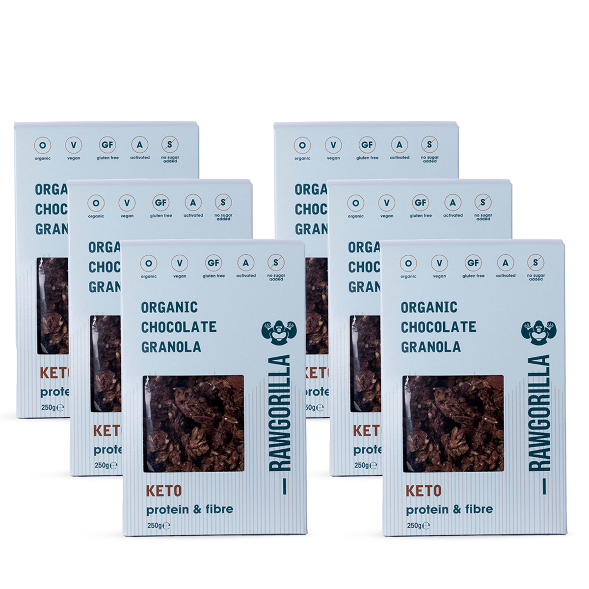 Organic Chocolate Granola Cereal Keto - 250g - RAWGORILLA by RawGorilla | The Hackers Market