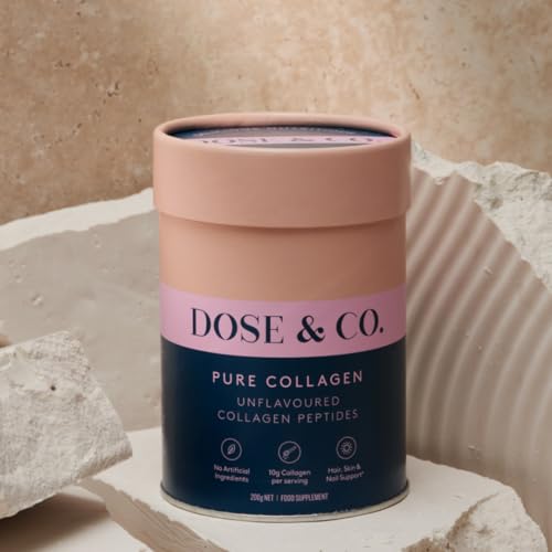 DOSE & CO Pure Collagen Peptides – Unflavored Powder, 10oz | Hair, Skin & Nails