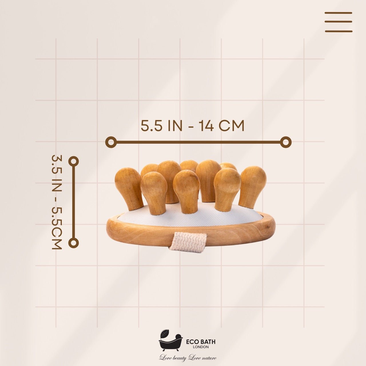 Eco Bath London Cellulite Hand Brush Grand - Cellulite Treatment Brush