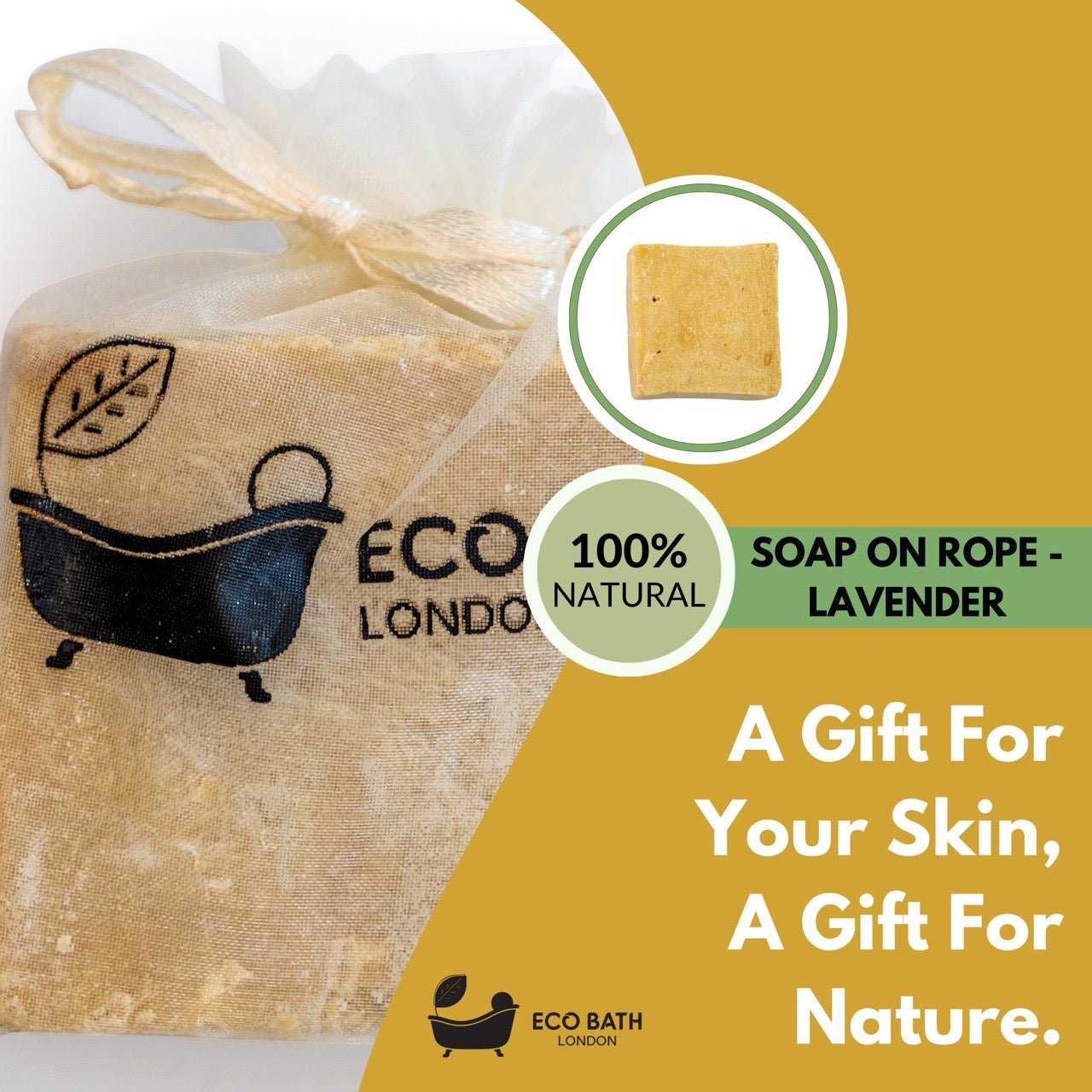 Eco Bath Hand Made Bay & Olive Soap (+/- 200gr)