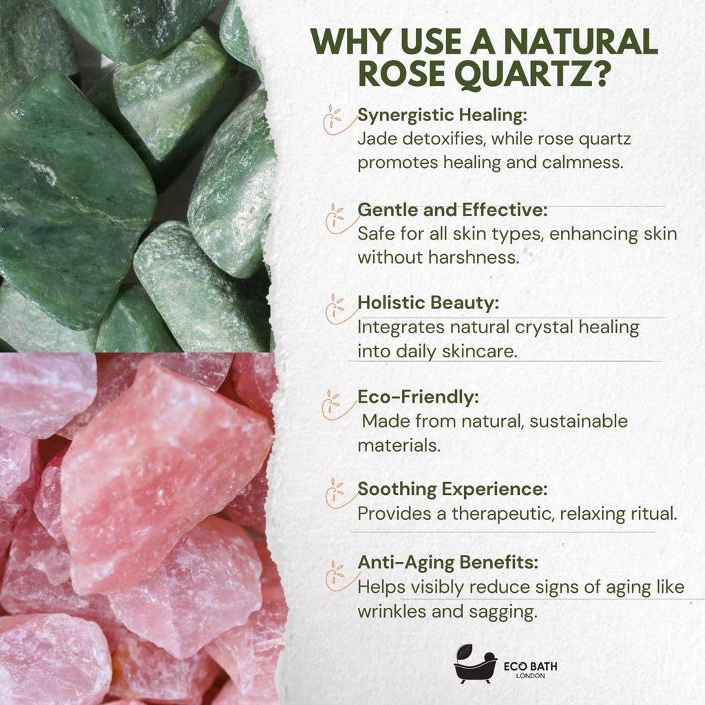 Eco Bath London Jade Face Roller - Rose Quartz