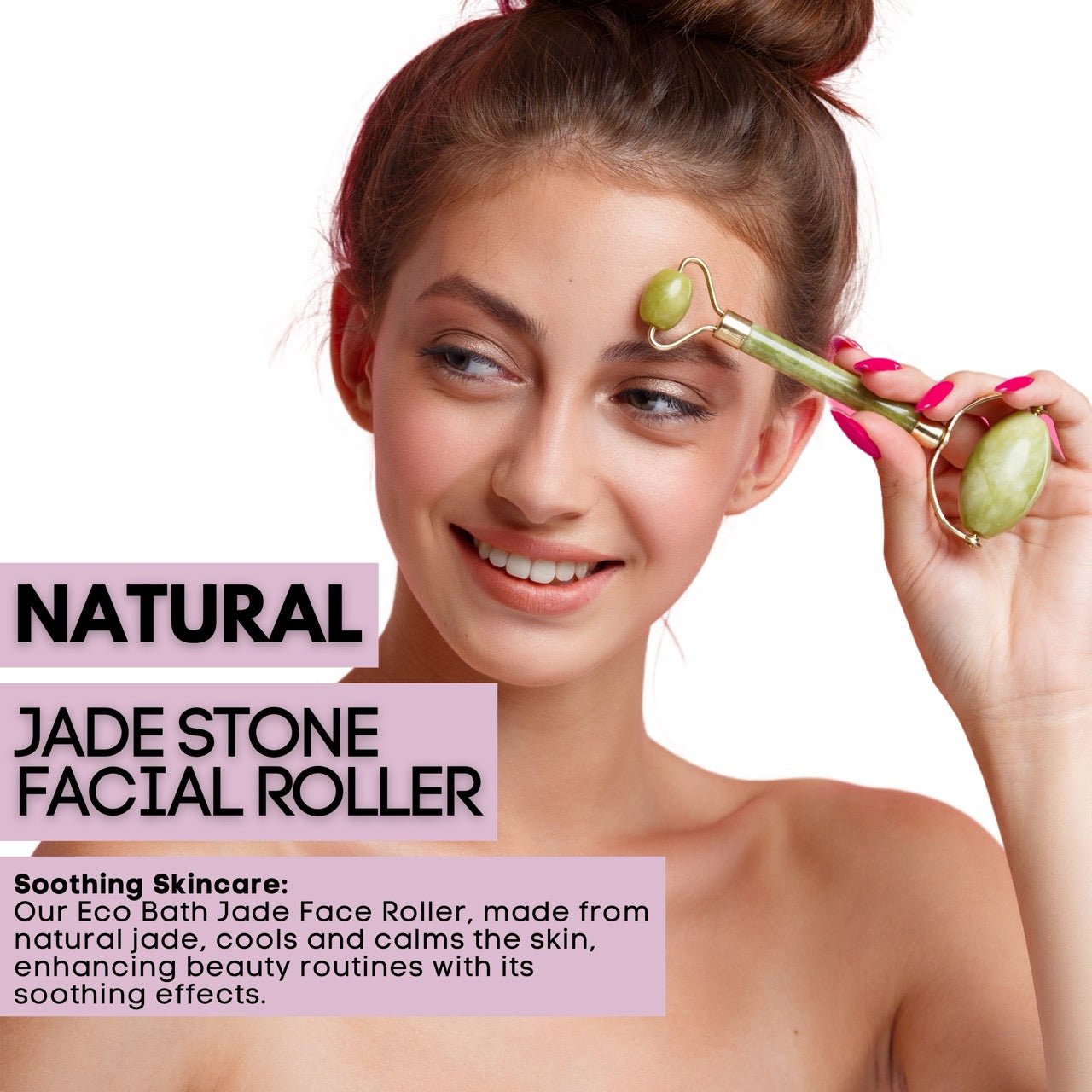 Eco Bath London Jade Face Roller - Smooth End