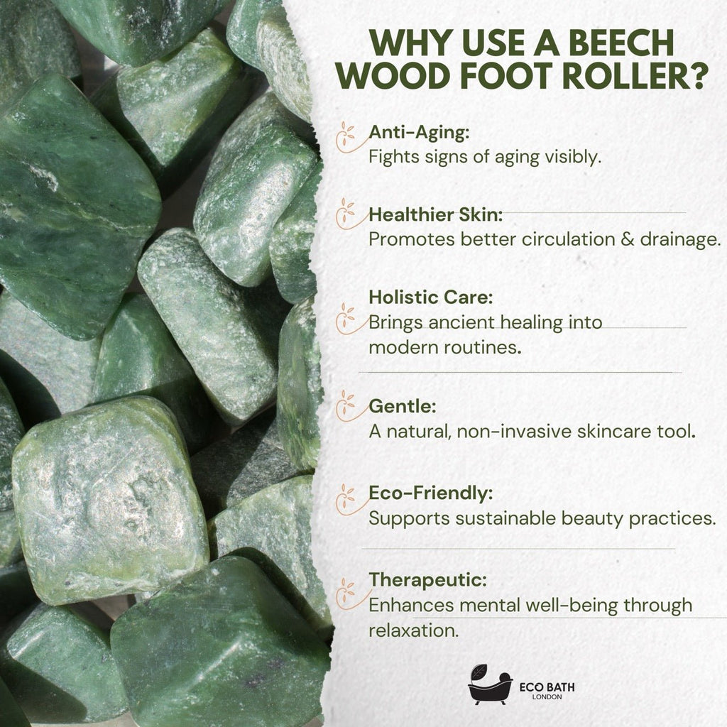 Eco Bath London Jade Face Roller - Smooth End