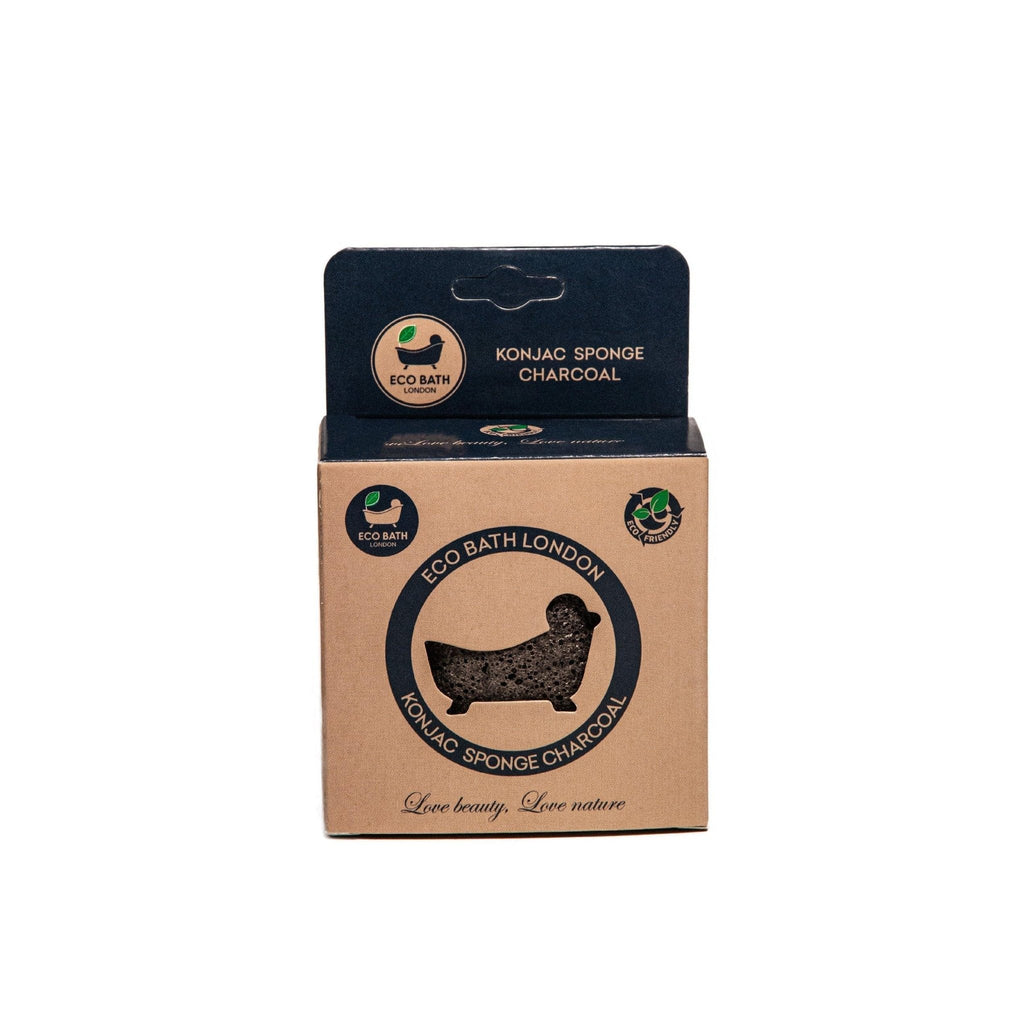 Eco Bath London Konjac Sponge Charcoal - Natural Exfoliating Sponge for Facial Deep Cleansing by Eco Bath London | The Hackers Market