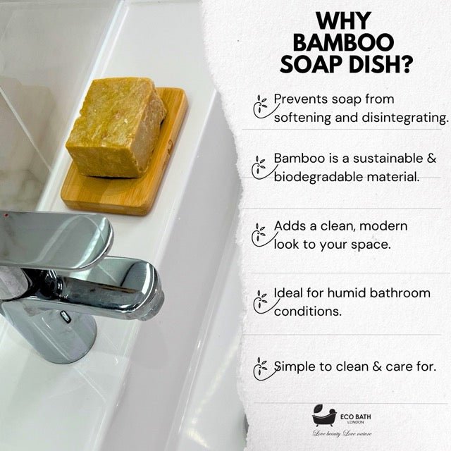Eco Bath London Bamboo Rectangle Soap Dish
