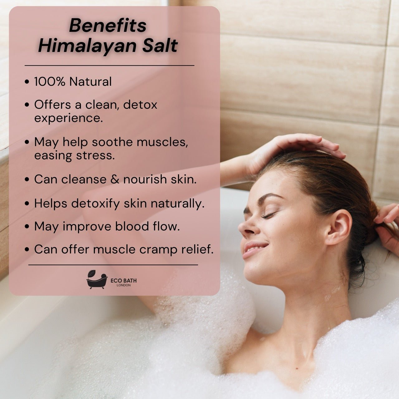 Eco Bath London Himalayan Bath Salt Coarse Plain - 1 KG