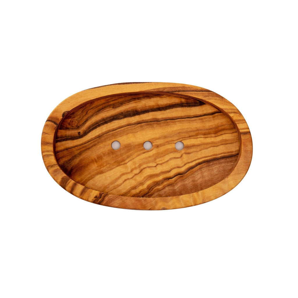 Eco Bath London Natural Wooden Soap Dish Collection - Olive Wood and Bamboo Variations, Eco-Friendly Soap Dish Holders for Bathroom
