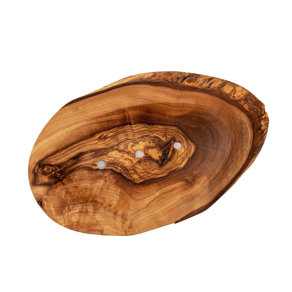 Eco Bath London Natural Wooden Soap Dish Collection - Olive Wood and Bamboo Variations, Eco-Friendly Soap Dish Holders for Bathroom