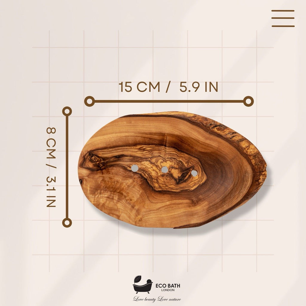 Eco Bath London Olive Wood Leaf Soap Dish