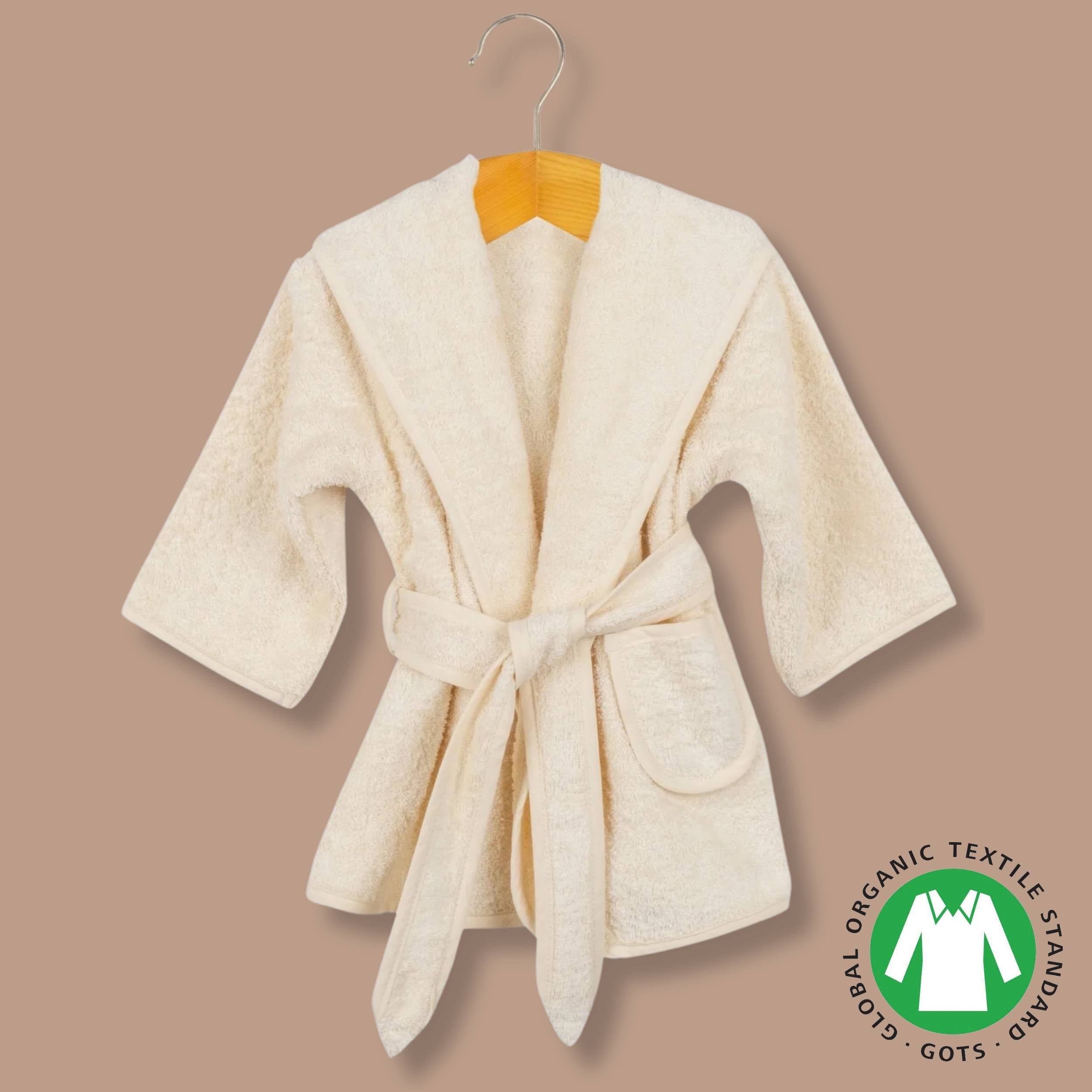 Eco Bath London Organic Cotton Baby Robe - Available in Sizes 0-2 Years and 3-5 Years by Eco Bath London | The Hackers Market