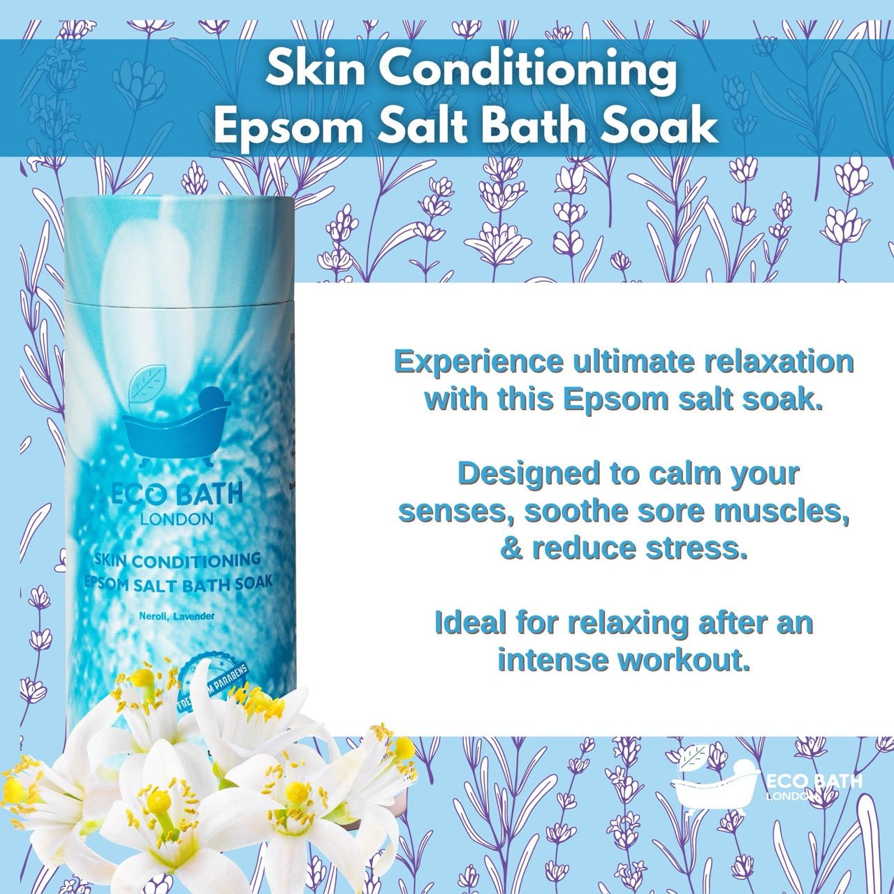 Eco Bath London Skin Conditioning Epsom Salt Bath Soak - Tube