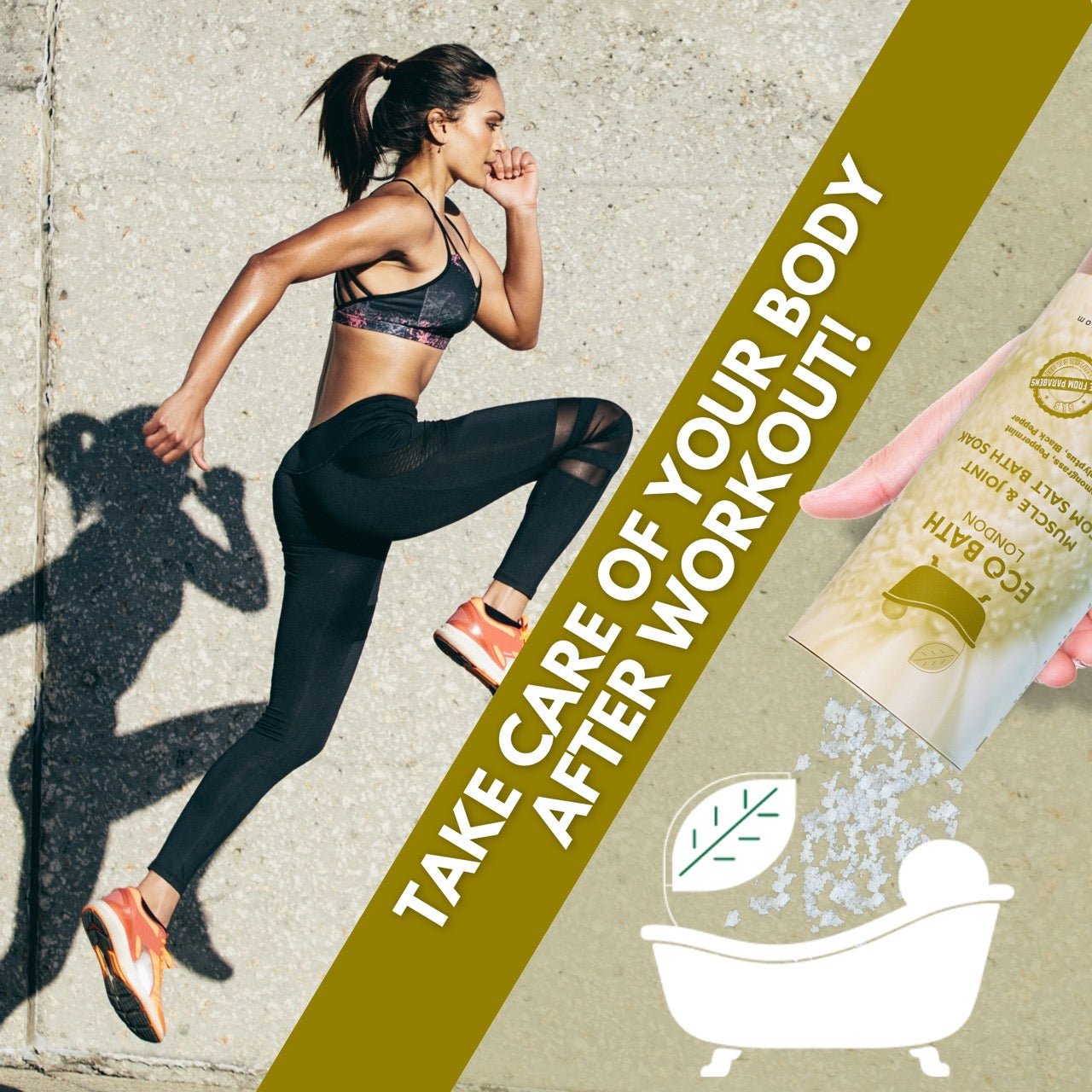 Eco Bath London Muscle and Joint Epsom Salt Bath Soak - Tube