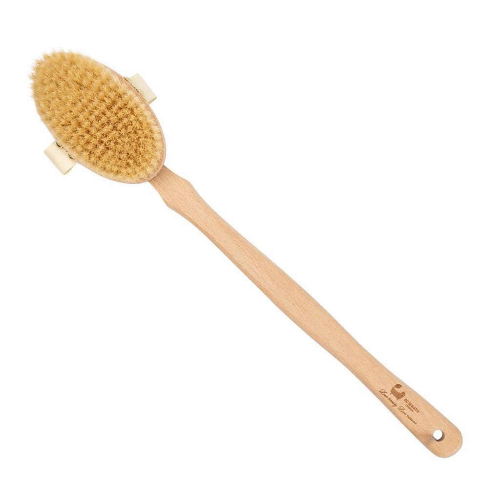 Eco Bath Natural Bristle Body Brush Detachable with Soft Bristles by Eco Bath London | The Hackers Market