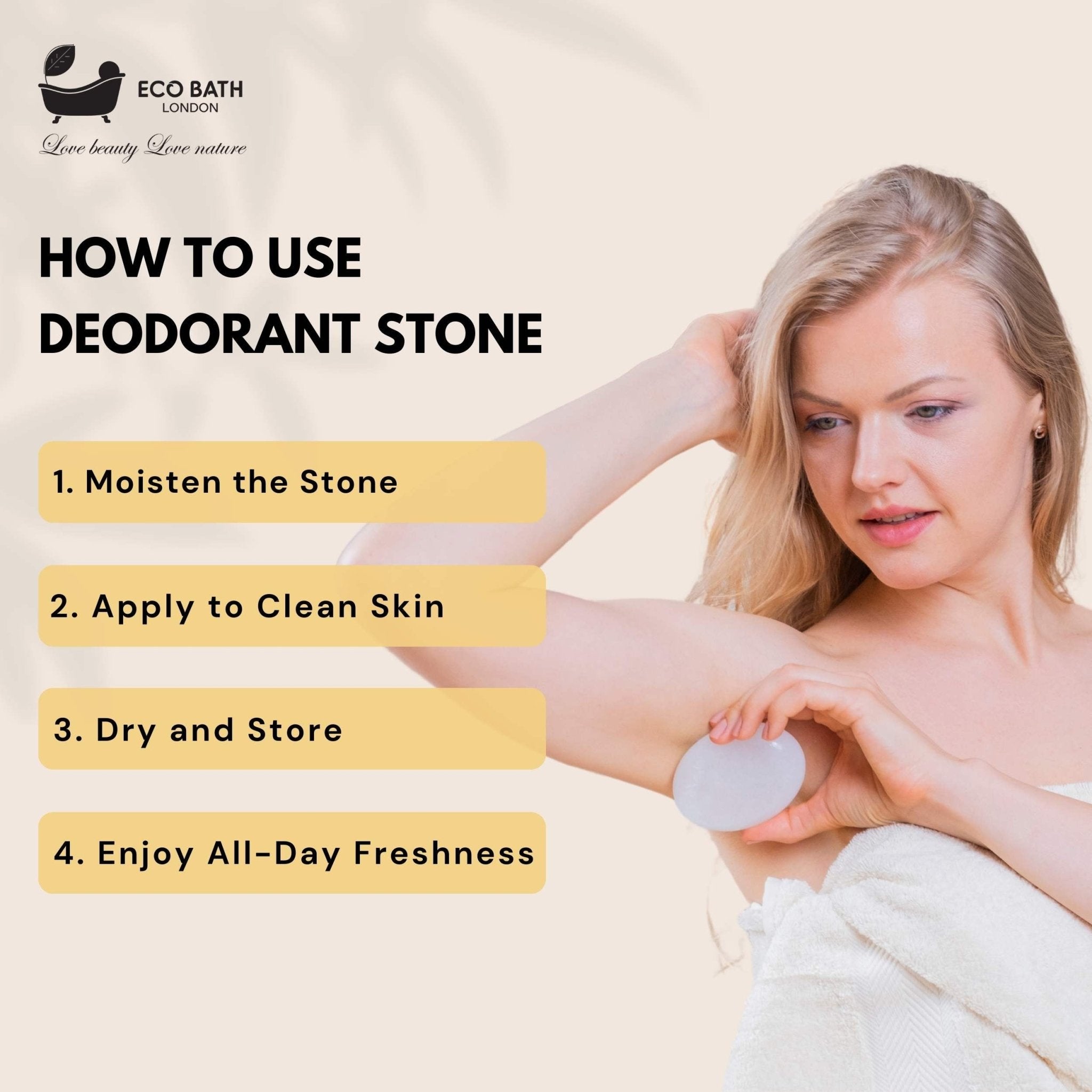 Eco Bath Natural Deodorant Stone (160gr) by Eco Bath London | The Hackers Market
