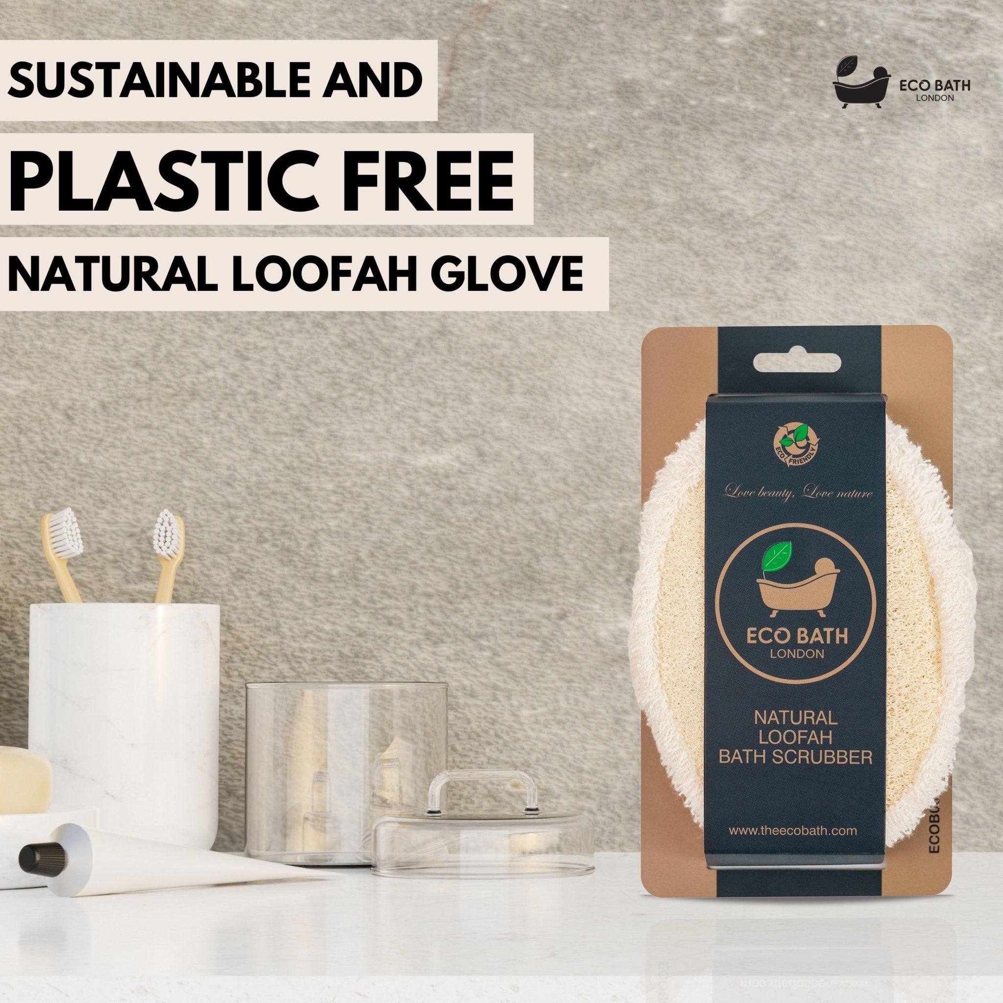 Eco Bath London Natural Loofah Bath Scrubber by Eco Bath London | The Hackers Market
