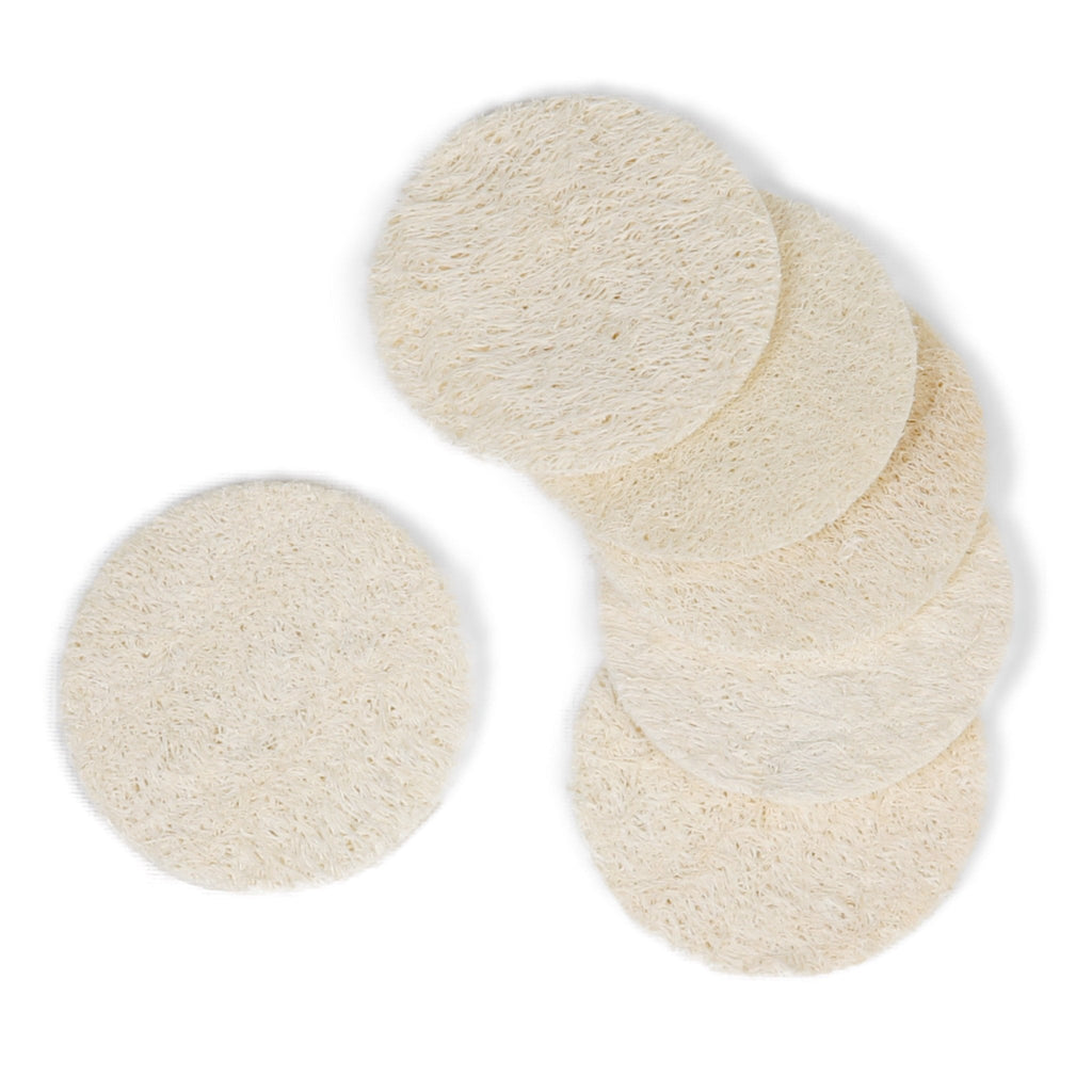Eco Bath London Natural Loofah Face Exfoliating Scrubber Pads - 6 Count (1 Pack) by Eco Bath London | The Hackers Market