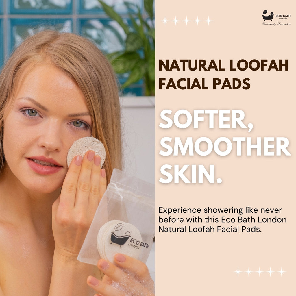 Eco Bath London Natural Loofah Face Exfoliating Scrubber Pads - 6 Count (1 Pack) by Eco Bath London | The Hackers Market
