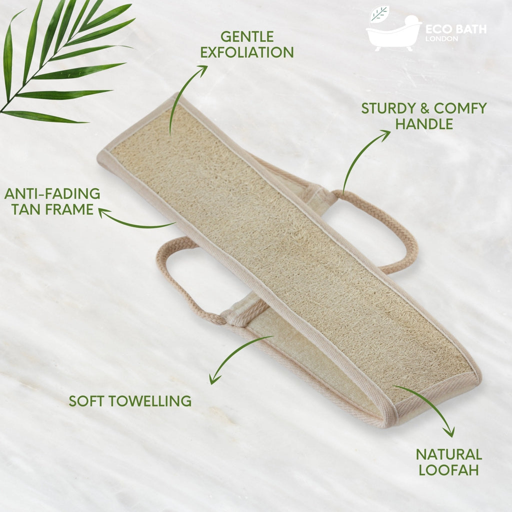 Eco Bath London Natural Loofah Strap - Premium Back Scrubber for Deep Exfoliation by Eco Bath London | The Hackers Market